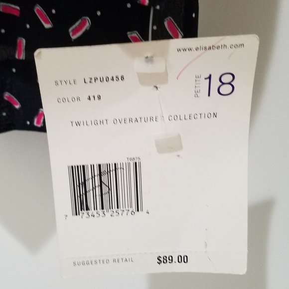 Blouse black geometric petite - Picture 5 of 5